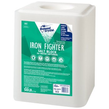 Cargill Diamond Crystal Iron Fighter 100012446 Salt Pellets, 50 lb Bag, Blocks