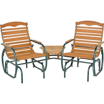 Seasonal Trends CG-43Z Glider Fin, 75-1/4 in W, 35-1/2 in D, 36-3/4 in H, 250 lb Seating, Bronze Frame