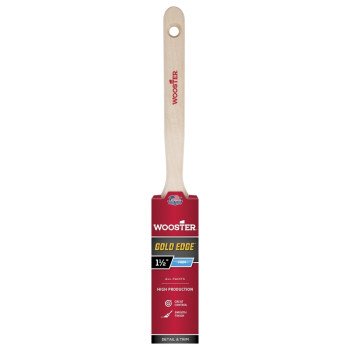 WOOSTER 5233-1-1/2 Paint Brush, 1-1/2 in W, 2-7/16 in L Bristle, Polyester Bristle, Flat Sash Handle