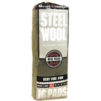 Homax 106602-06 Steel Wool, #00 Grit, Very Fine, Gray