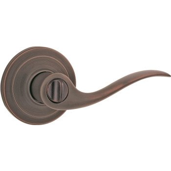 Kwikset Signature Series 730TNL11P Privacy Lever, Thumbturn Lock, Venetian Bronze, Zinc, Residential, Reversible Hand