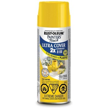 Rust-Oleum 253712 Spray Paint, Gloss, Sun Yellow, 340 g, Can