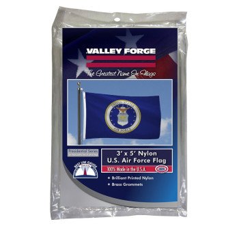 Valley Forge BTUSAF3 Military Air Force Flag, Nylon, Dark Blue Background, 5 ft L, 3 ft W