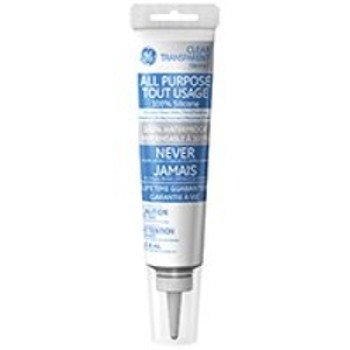 GE Silicone I SE1124 Sealant, Clear, 30 min Curing, 2.8 oz Tube