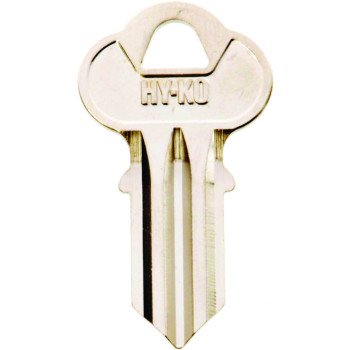 Hy-Ko 11010CG6 Key Blank, Brass, Nickel, For: Chicago Cabinet, House Locks and Padlocks