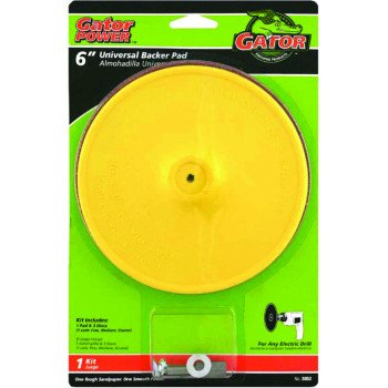 Gator 3052 Sanding Disc Kit, 6 in Dia, 1/4 in Arbor, Zirconium Oxide Abrasive