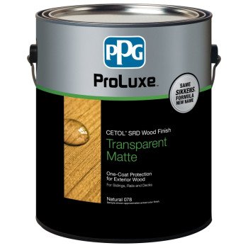 PPG Proluxe Cetol SRD SIK240-005/01 Wood Finish, Transparent, Natural Oak, Liquid, 1 gal, Can