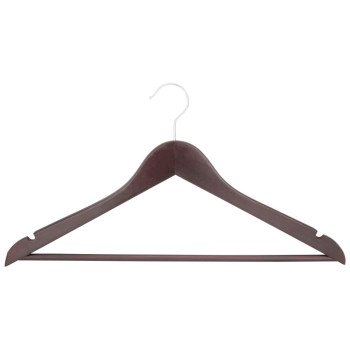 Simple Spaces HEA00040G Cloth Hanger Set, 6.6 lb Capacity, Steel/Wood, Mahogany