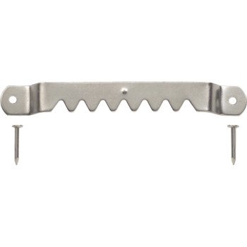 OOK 50203 Sawtooth Hanger, 20 lb, Steel, Brushed Nickel, 3/PK