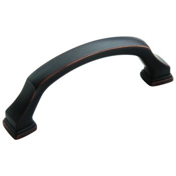 Amerock BP55343ORB Cabinet Pull, 3-11/16 in L Handle, 1-3/8 in H Handle, 1-3/8 in Projection, Zinc, Oil-Rubbed Bronze