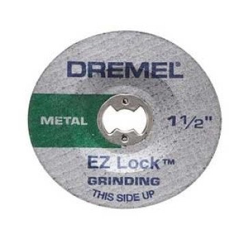 Dremel EZ Lock Series EZ541GR Edge Grinding Wheel, 1-1/2 in Dia, 0.045 in Thick, Aluminum Oxide Abrasive