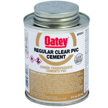 Oatey 31015 Solvent Cement, 32 oz Can, Liquid, Clear