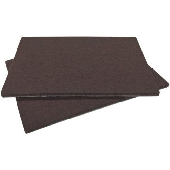 Shepherd Hardware 9860 Blanket Furniture Pad, Felt, Brown, 4-1/4 in L, 6 in W, 5 mm Thick, Rectangular