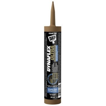 DAP DYNAFLEX ULTRA 7079874159 Advanced Exterior Sealant, Cedar Tan, 7 to 14 days Curing, 5 to 37 deg C, 300 mL Cartridge