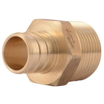 SharkBite UC134LFA Hose to Pipe Adapter, 3/4 in, PEX Barb x MNPT, DZR Brass, 200 psi Pressure