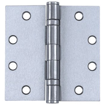 Tell Manufacturing H4040 Series HG100320 Square Hinge, 4 in H Frame Leaf, 0.085 in Thick Frame Leaf, Stainless Steel