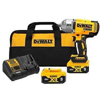 DEWALT DCF900P2 Impact Wrench with Hog Ring Anvil, Battery Included, 20 V, 5 Ah, 1/2 in Drive, Standard Drive