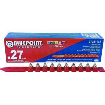 Blue Point Fasteners 27LS11L5 Low Velocity Load, 0.27 Caliber, Power Level: #5, Red Code, 6.8 mm Dia, 11 mm L