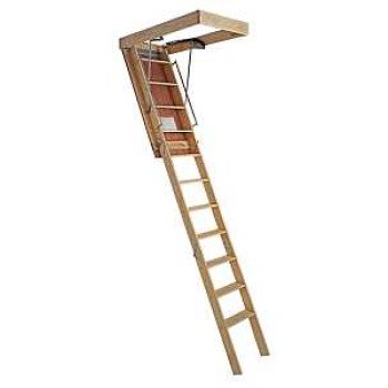 American Stairways SP201FT Attic Stair, 10 ft H Ceiling, 30 x 54 in Ceiling Opening, 10-Step, 350 lb, 5-1/2 in D Step