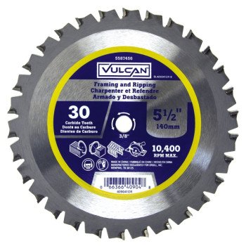 Vulcan 409041OR Circular Saw Blade, 5-1/2 in Dia, 3/8 in Arbor