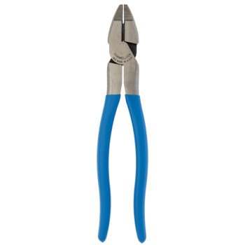 Channellock 369 Lineman's Plier, 9-1/2 in OAL, 0.73 in Cutting Capacity, 0.28 in Jaw Opening, Blue Handle, 1.32 in W Jaw