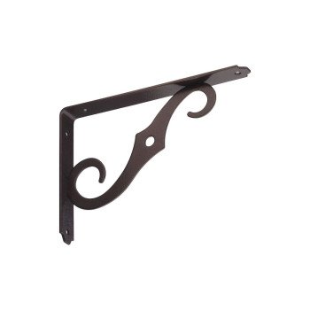 National Hardware 152BC N229-435 Shelf Bracket, 80 lb, 8 in L, 0.94 in H, Steel, Antique Bronze