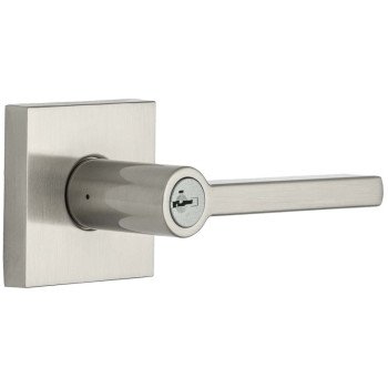 Weiser Halifax Series 9GLA5350-092 Entry Lever, Satin Nickel, Residential, Re-Key Technology: SmartKey, Universal Hand