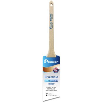 Premier Riverdale 17241 Paint Brush, 2 in W, Thin Angle Sash Brush, 2-7/16 in L Bristle, Chinex Bristle