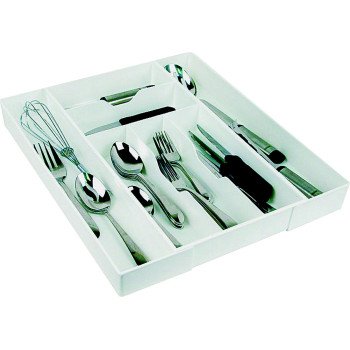 Dial 02506 Cutlery Expand-A-Drawer, 9-1/2 in W, 18 in D, White