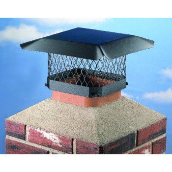 Shelter SC913 Shelter Chimney Cap, Steel, Black, Powder-Coated, Fits Duct Size: 7-1/2 x 11-1/2 to 9-1/2 x 13-1/2 in
