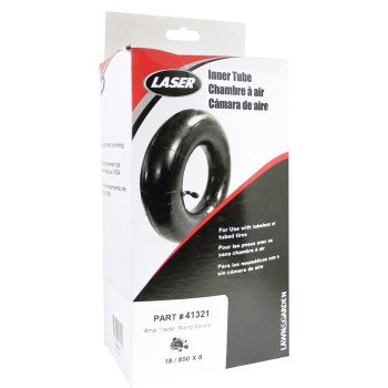 Laser 41321 Inner Tube, Straight Stem Valve, Butyl Rubber, For: 18 in Tire