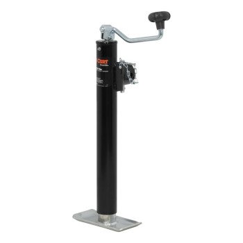 Curt 28356 Pipe-Mount Swivel Jack, 3000 lb Lifting, 15 in Max Lift H, 31-1/2 in OAH, Composite