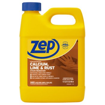 Zep ZUCAL32 Calcium/Lime/Rust Cleaner, 32 oz, Liquid, Pungent, Light Yellow