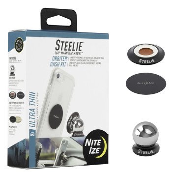 Nite Ize Orbiter STODK-01-R8 Dash-Mount Kit, Black/Silver