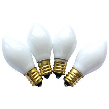 Hometown Holidays 16270 Light Bulb, 5 W, Candelabra Lamp Base, Incandescent Lamp, Ceramic White Light