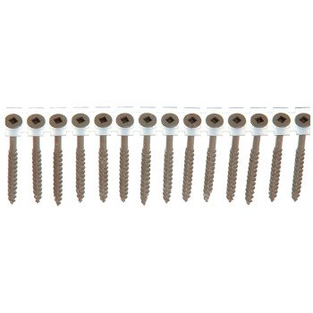 Senco 08D 08D250W Deck Screw, 2-1/2 in L, Flat Head, #2 Drive, Steel, Weatherex