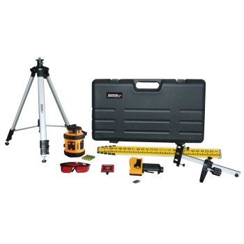 Johnson 40-6517 Laser Level Kit, 200 ft, +/-1/8 in at 50 ft Accuracy, Red Laser