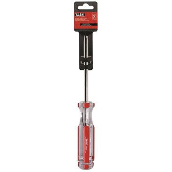 Task T50445C Screwdriver, #2 Drive, Robertson Drive, 5 in L Shank, Cellulose Acetate Handle, Hard Grip Handle