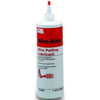 Gardner Bender Wire Aide Series 79-006N Wire Pulling Lubricant, Yellow, 1 qt Bottle, Gel