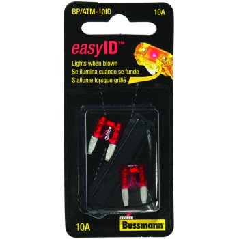 Bussmann BP/ATM-10ID Automotive Fuse, Blade Fuse, 32 VDC, 10 A, 1 kA Interrupt