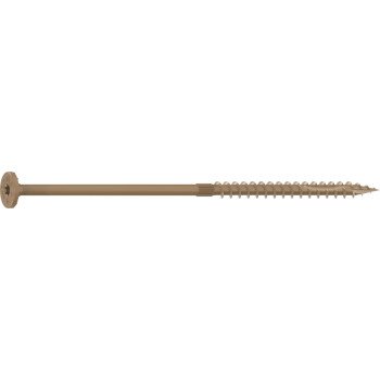 Camo 0360240 Structural Screw, 1/4 in Thread, 6 in L, Flat Head, Star Drive, Sharp Point, PROTECH Ultra 4 Coated, 10