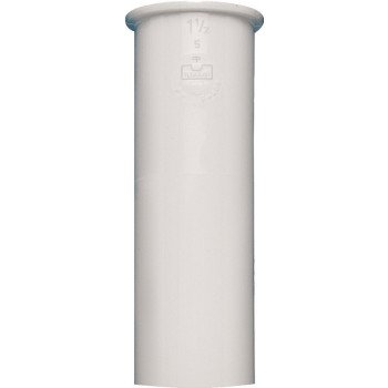 Plumb Pak PP10-4W Sink Tailpiece, 1-1/2 in, 4 in L, PVC, White