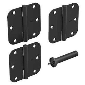 National Hardware N900-007 Door Update Hardware Kit, Aluminum/Steel, Matte Black