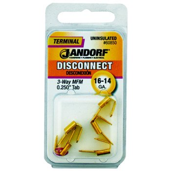 Jandorf 60850 Disconnect Adapter, 16 to 14 AWG Wire, Copper Contact