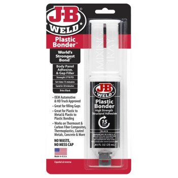 J-B Weld PLASTICBONDER 50139 Epoxy Adhesive, Black, Liquid, 0.85 oz, Syringe