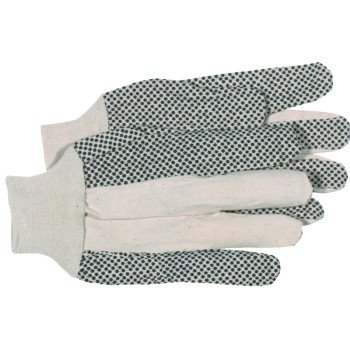 Boss B61112-L Work Gloves, Men's, L, Cotton/Polyester, White