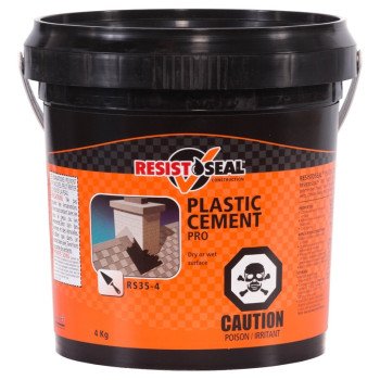 Resistoseal 53012 Pro Plastic Cement, Black, Liquid, 9 lb