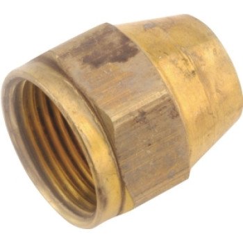 Anderson Metals 54800-06 Space Heater Tube Nut, 3/8 in, Brass