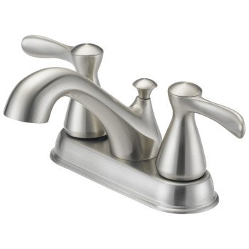 Boston Harbor F51B0010NP Lavatory Faucet, 1.2 gpm, 2-Faucet Handle, 3-Faucet Hole, Metal/Plastic, Brushed Nickel