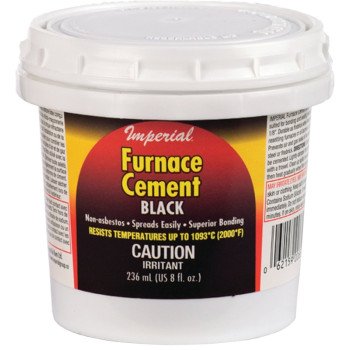 Imperial KK0077-A Furnace Cement, Paste, Black, 8 oz Tub